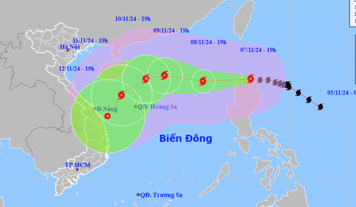 Bão Yinxing có cường độ mạnh, diễn biến phức tạp - Ảnh 1.